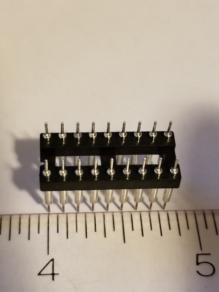 18 Pin DIP Elevated Header Adapter with 3/16" elevated posts 0.3" wide