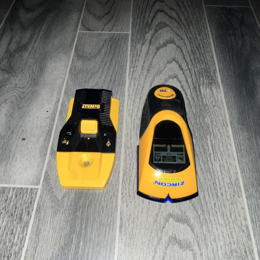 DEWALT DW0100 & Zircon StudSensor L70 Electric Stud Finders WireWarning LCD