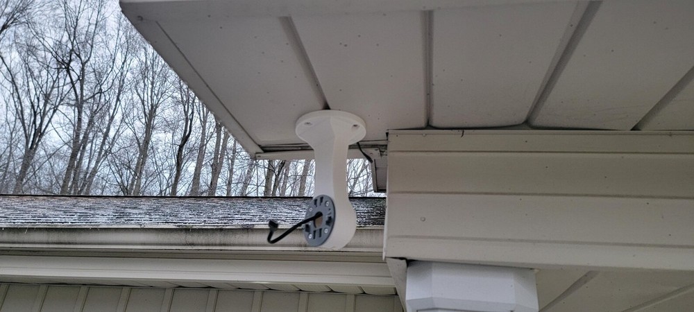 Ring Spotlight Camera Plus Plug-In Multi-Use Mount Ceiling, Wall, under Eaves