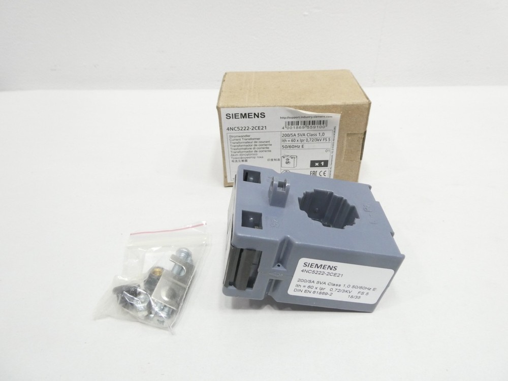 Siemens 4NC5222-2CE21 Current Transformer 200/5a