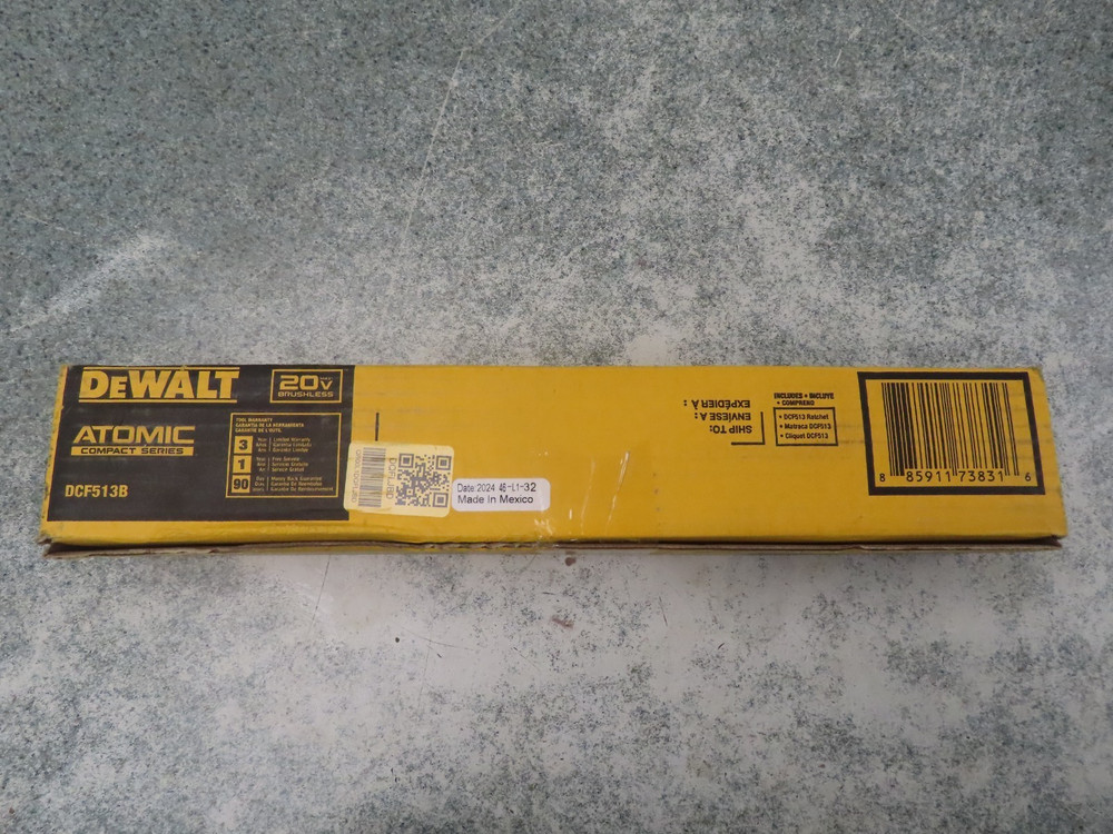 DEWALT ATOMIC COMPACT SERIES 20V MAX Brushless 3/8'' Ratchet DCF513B (Tool Only)