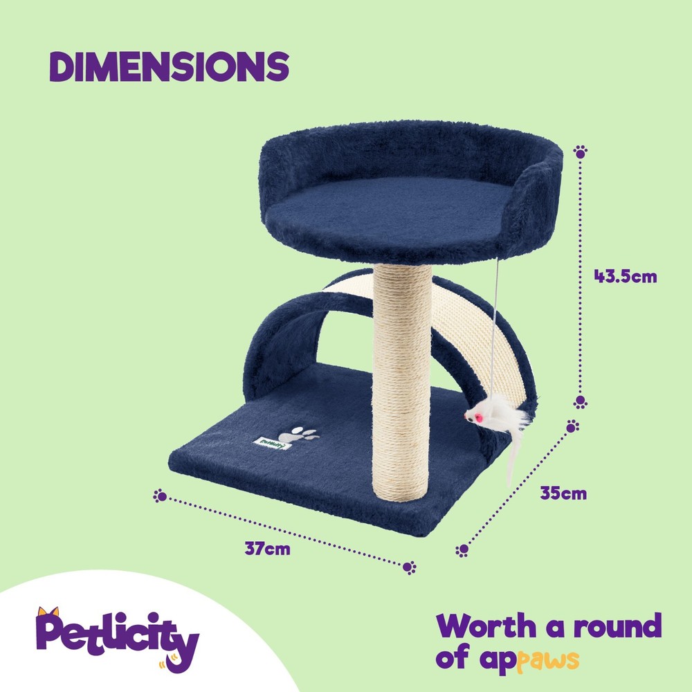Cat Canopy Kitten Tree Activity Centre Scratch Scratching Post Climbing Toy Bed