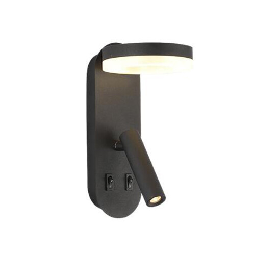 LED Wall Mounted Light Fixture Adjustable Spotlight Bedside Reading Lamp Switch