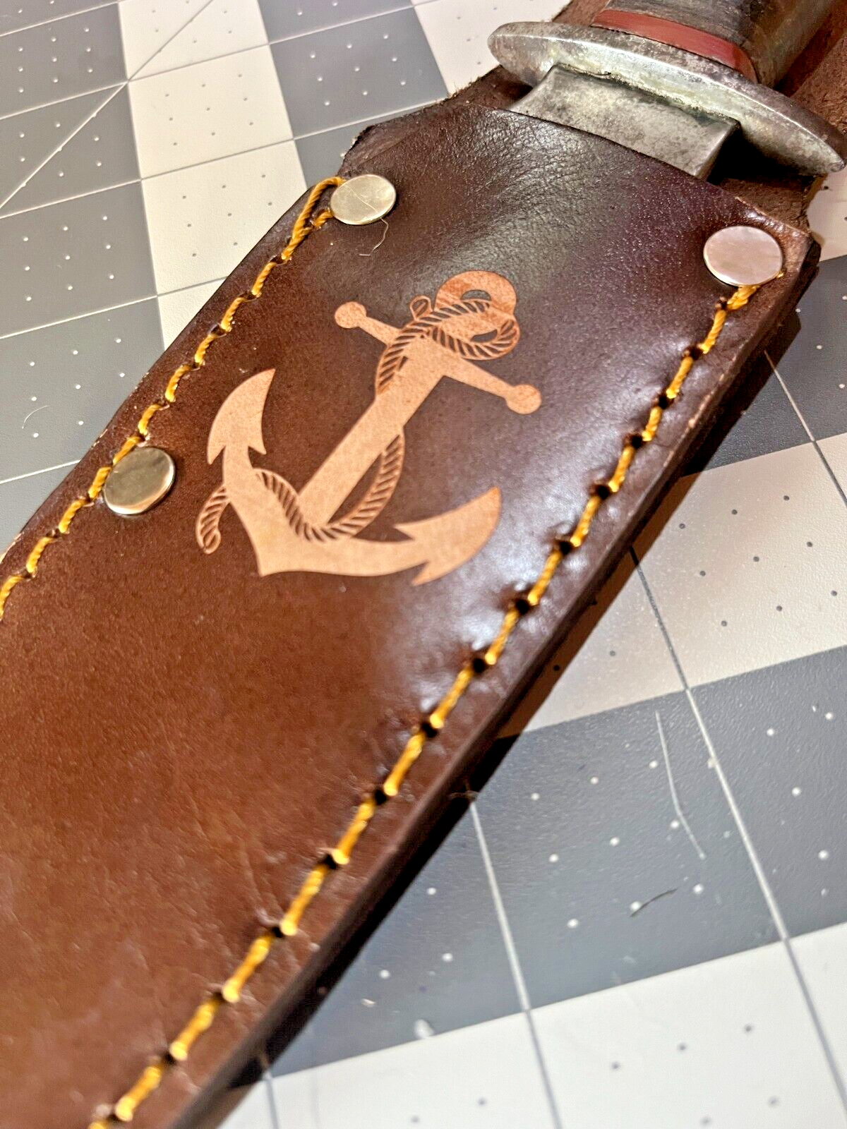 SHEATH ONLY FOR PAL RH-36, REMINGTON, and other hunting Knife NAVY, USMC, PLAIN