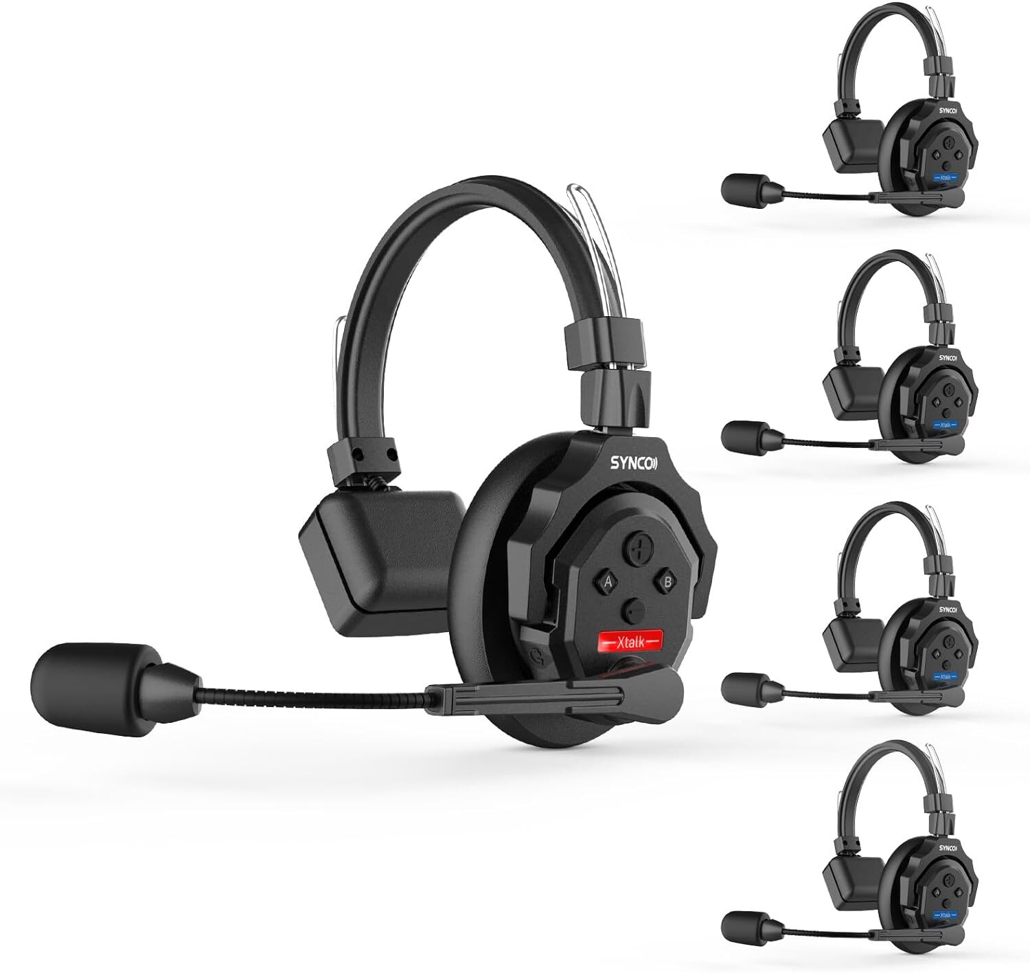 SYNCO XTALK X5 2.4GHz Wireless Intercom Headset System 350M/1148FT 5Pcs/Set