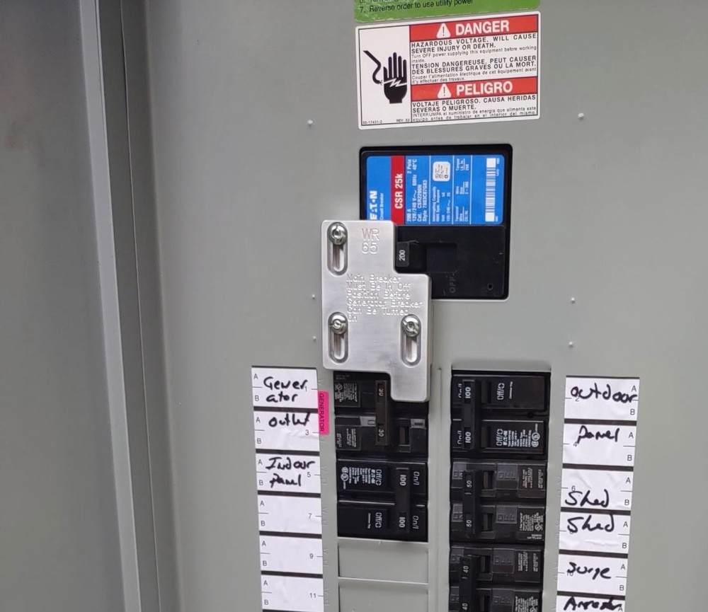 Generator interlock WR65