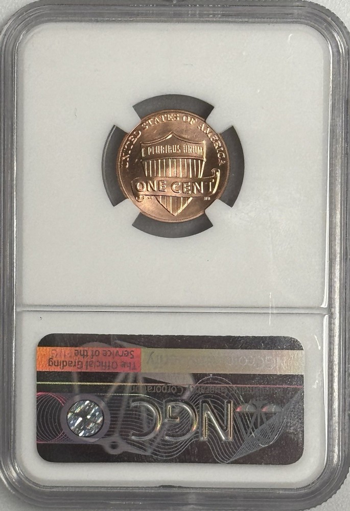 2019 W Uncirculated Lincoln Shield Cent Mint Error NGC MS68 RD - Obverse Struck