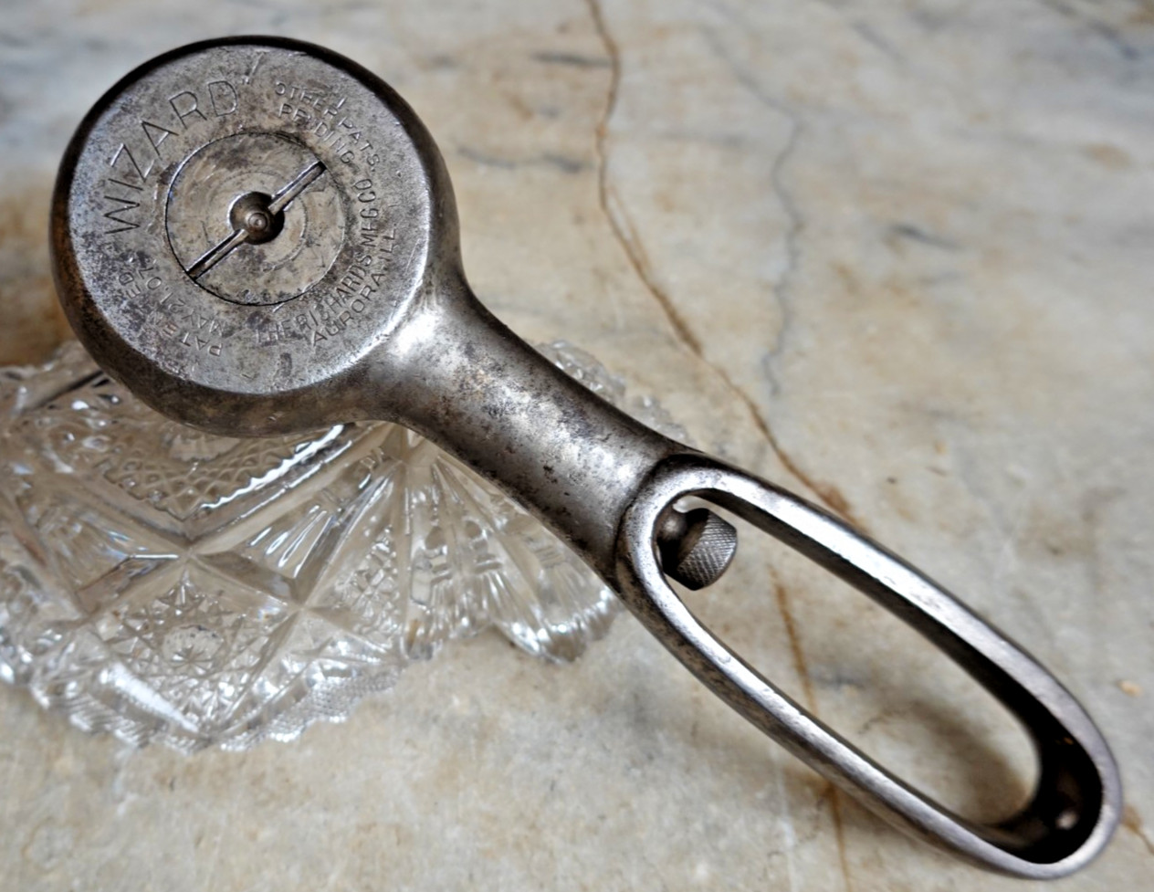 Antique "WIZARD" ADJUSTABLE RATCHET WRENCH PAT MAY 21 1907 Mechanic Railroad