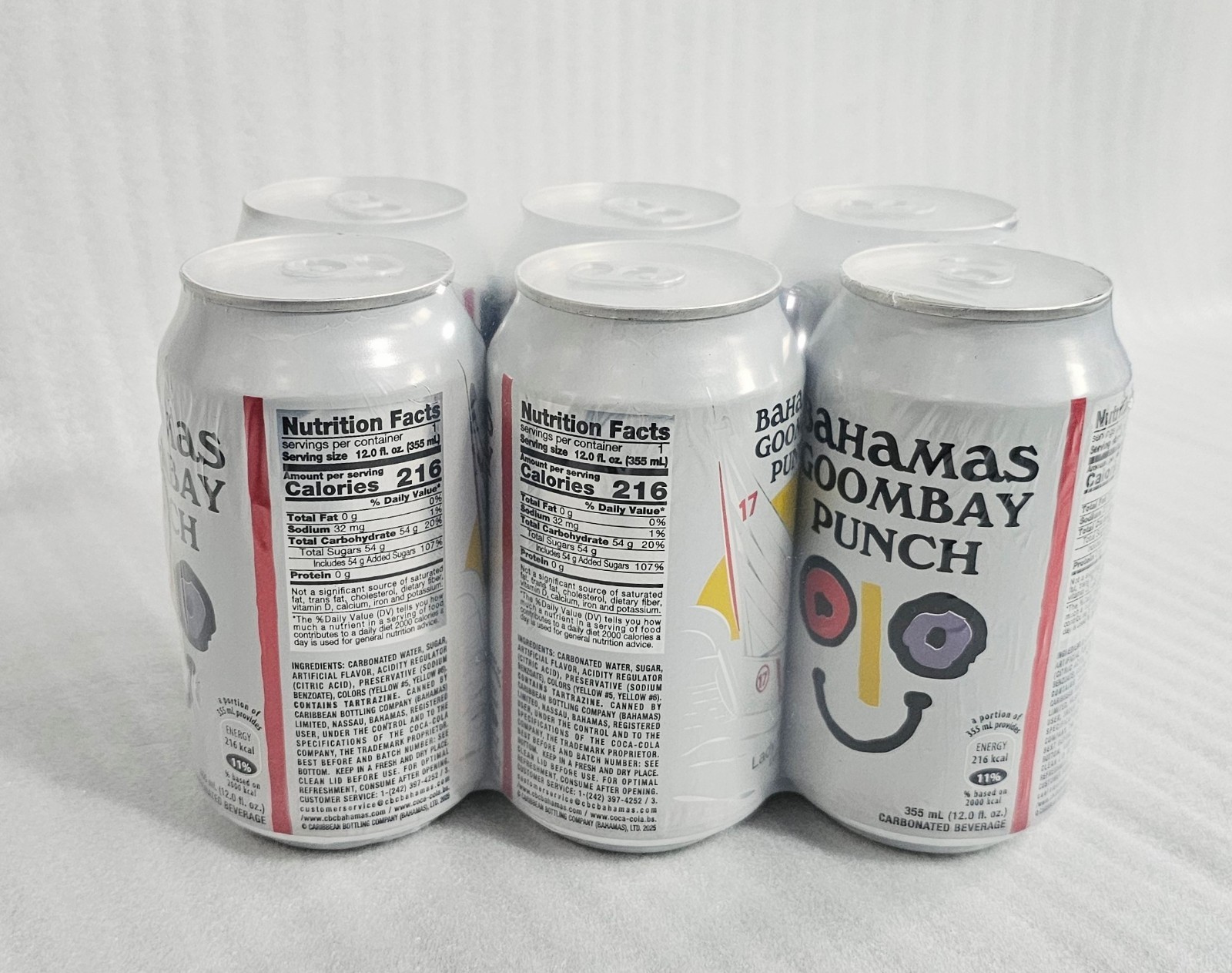 Bahamas Goombay Punch 6 Pack Sealed Pop Cans Coca-Cola Product Exp. 14 SEP 26