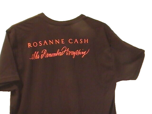 RARE Medium Rosanne Cash She Remembers Everything T Shirt Dagger Rose Petals