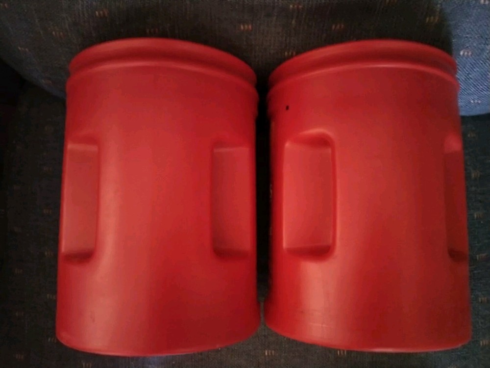 EMPTY PLASTIC FOLGERS CANS 40.3 oz each