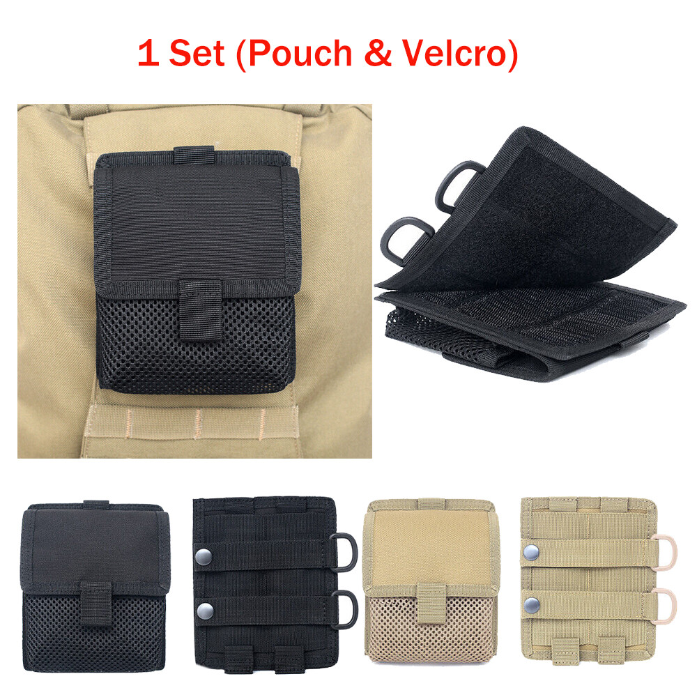 Hook & Loop Panel Patch Display Holder with Tactical Net Pouch Small EDC Pack US