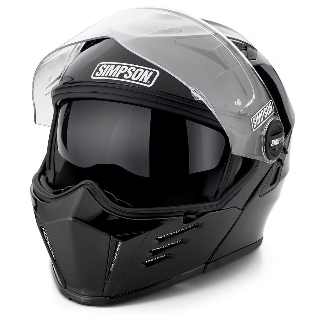 SIMPSON MOTORCYCLE MOD BANDIT HELMET, EXTRA-LARGE, TOOLLESS, DOT & ECE CERTIFIED