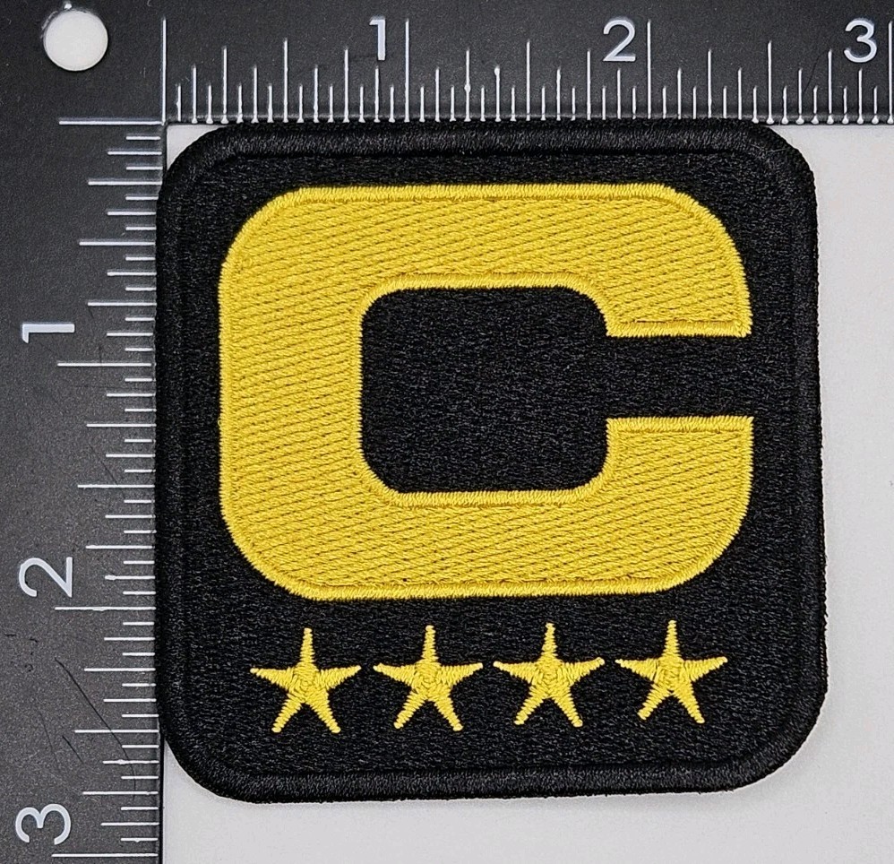 4-Star Captain C Patch Black   Yellow  Gold