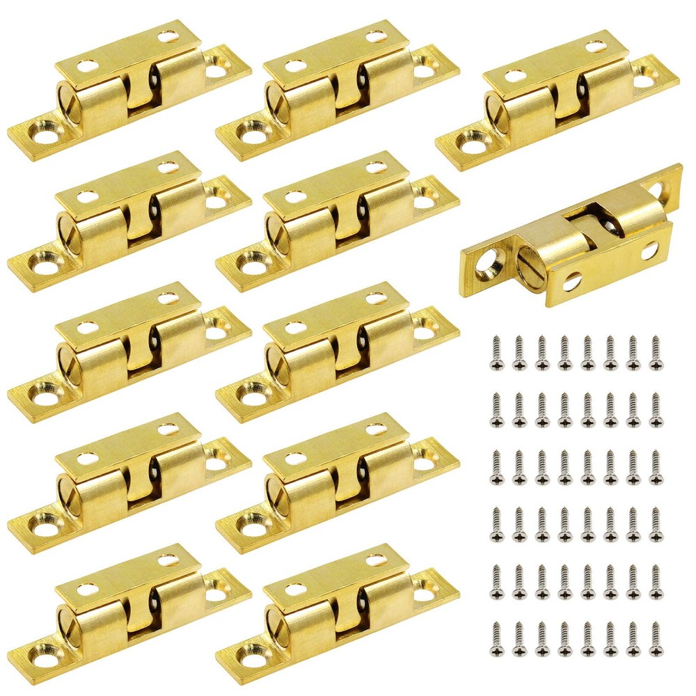 12Pcs 2"/ 50mm Double Ball Tension Roller Catch Latch Solid Brass Hardware Fi...