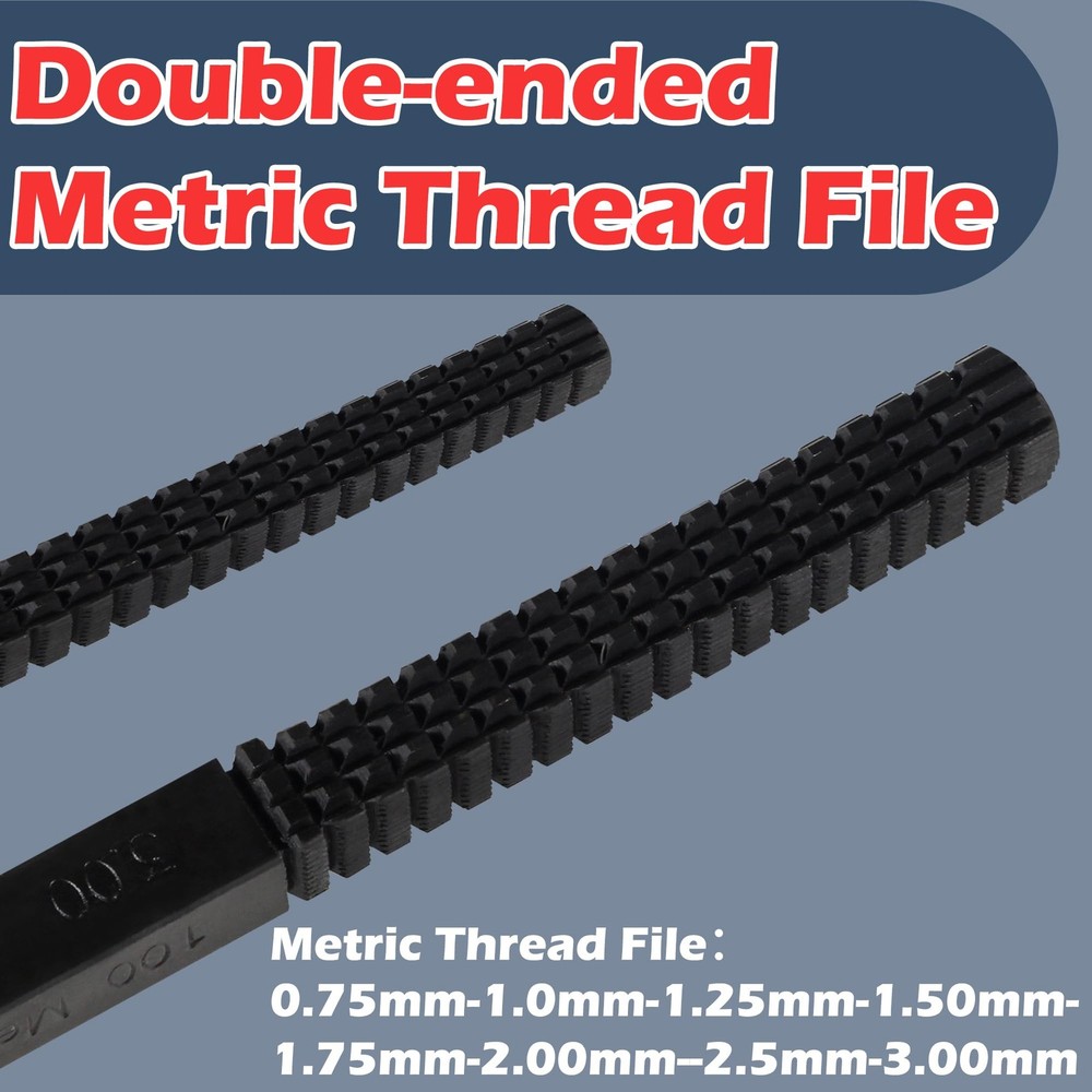 15 Piece Metric Thread Chaser Set Master Thread Rethreading Kit Universal M6 ...