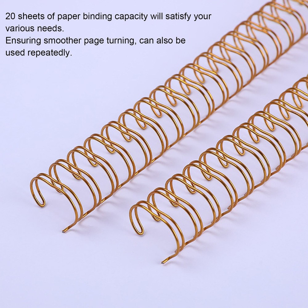 100Pcs Double Loop Wire Binding Spine Durable Set Kit For A4 Paper Popular
