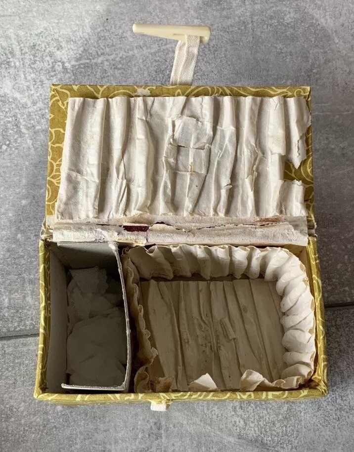 Miniature Chinese Cloisonné Lidded Ginger Jar With Stand and Original Box VTG