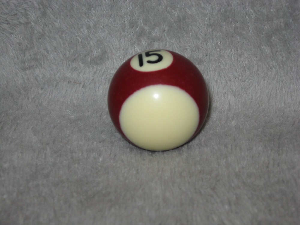 Mini Pool Ball #15 Red Stripe 1.5" Diameter Miniature Billiard Replacement