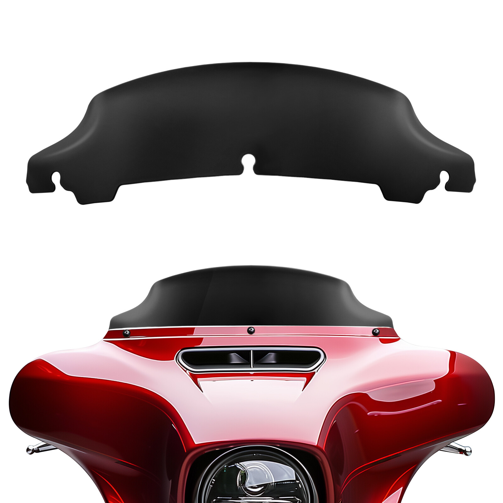 4.5" 7" 9" Wave Windshield Windscreen For Harley Touring Street Glide 2014-2024