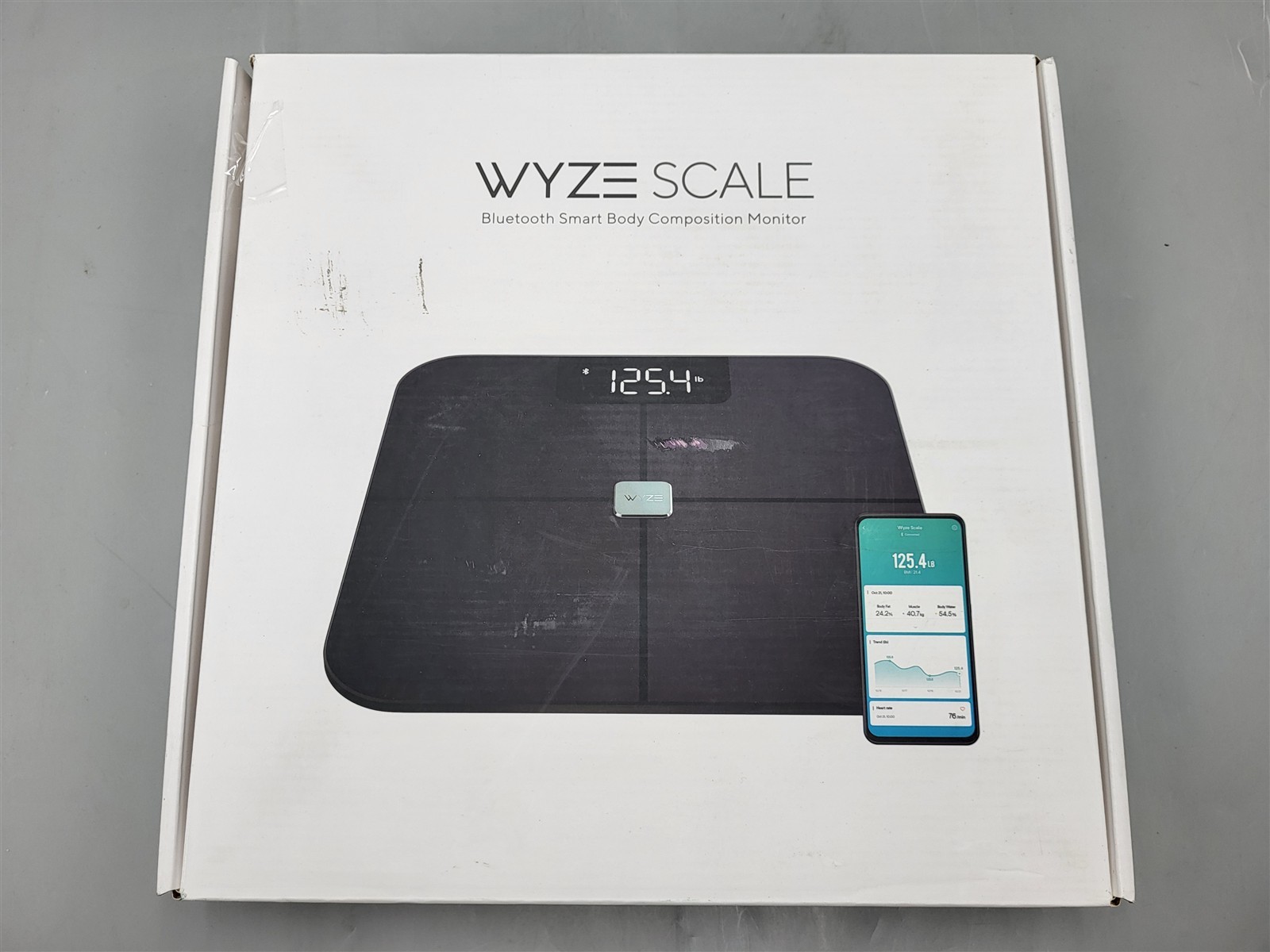 Wyze Smart Scale, Scale for Body Weight, Bluetooth, 400 lb, Black