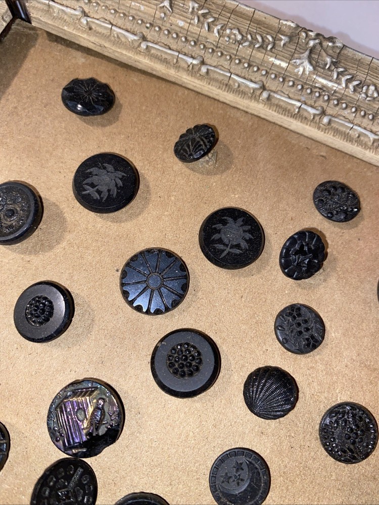 Antique Button Display Lot Victorian
