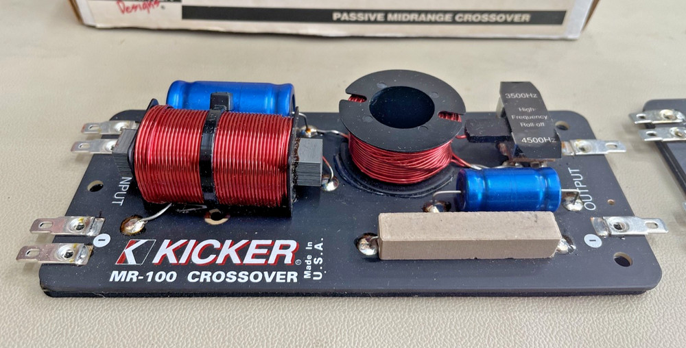 Old School Kicker MR-100 Passive Midrange Bandpass Crossover, Pair, NOS #325