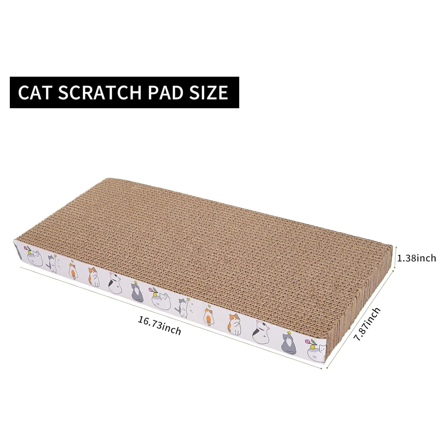2x 5x Cat Scratch Pad Cat Scratcher Cardboard with Catnip Reversible Recyclable