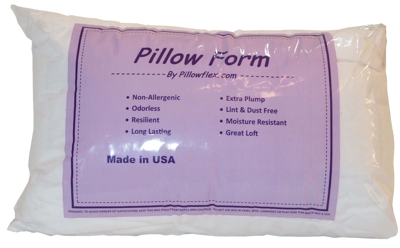 Synthetic Down Alternative Pillow Form Insert Multiple Sizes Karate Chop | Plush