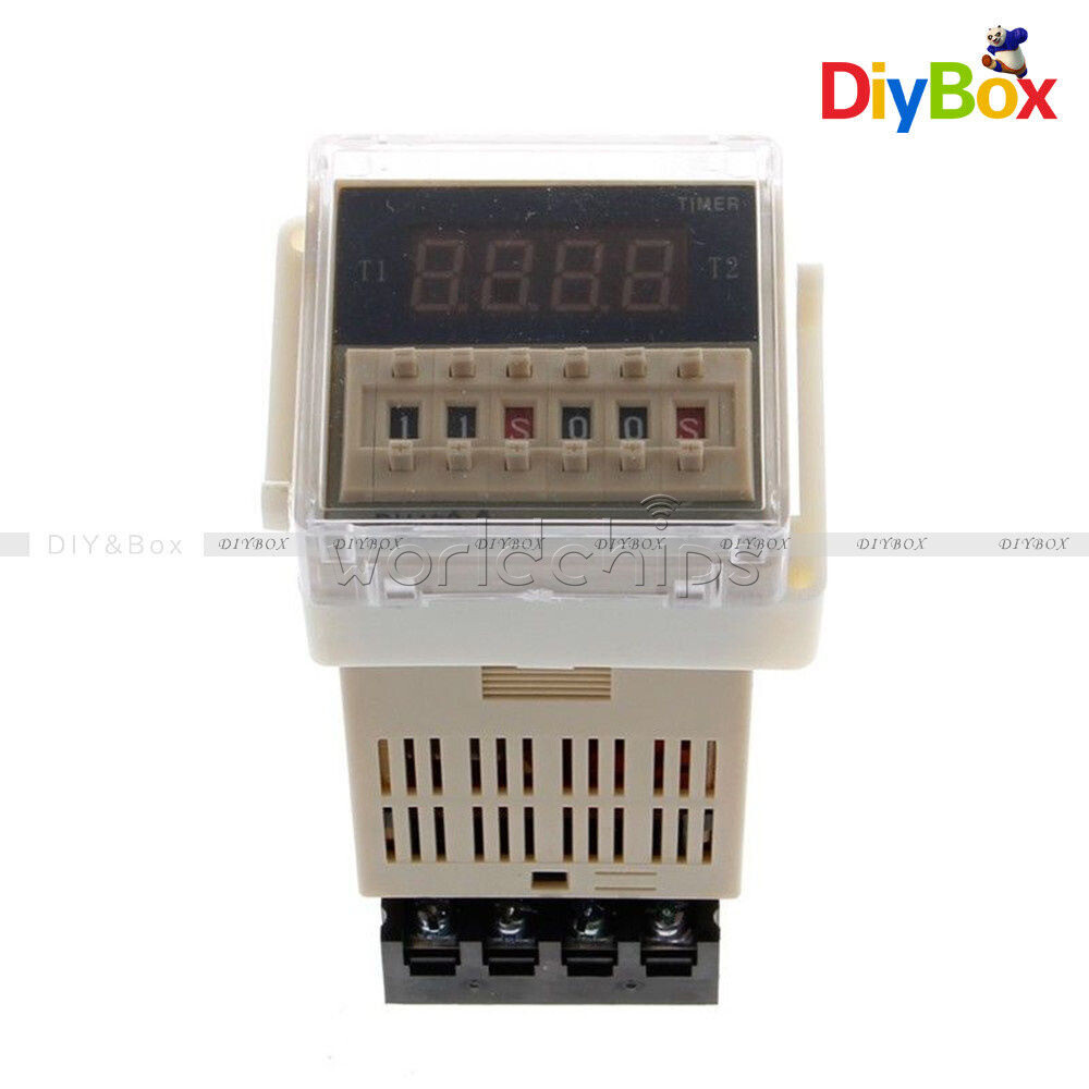 DH48S-S Digital AC 220V Programmable Time Delay Relay with Socket Base