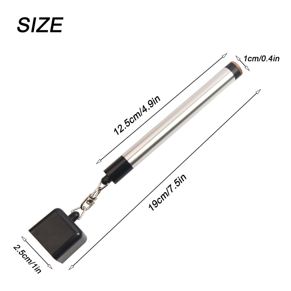 2-in-1 Billiard Accessory with Pool Chalk Holder Cue Tip Tool Retractable