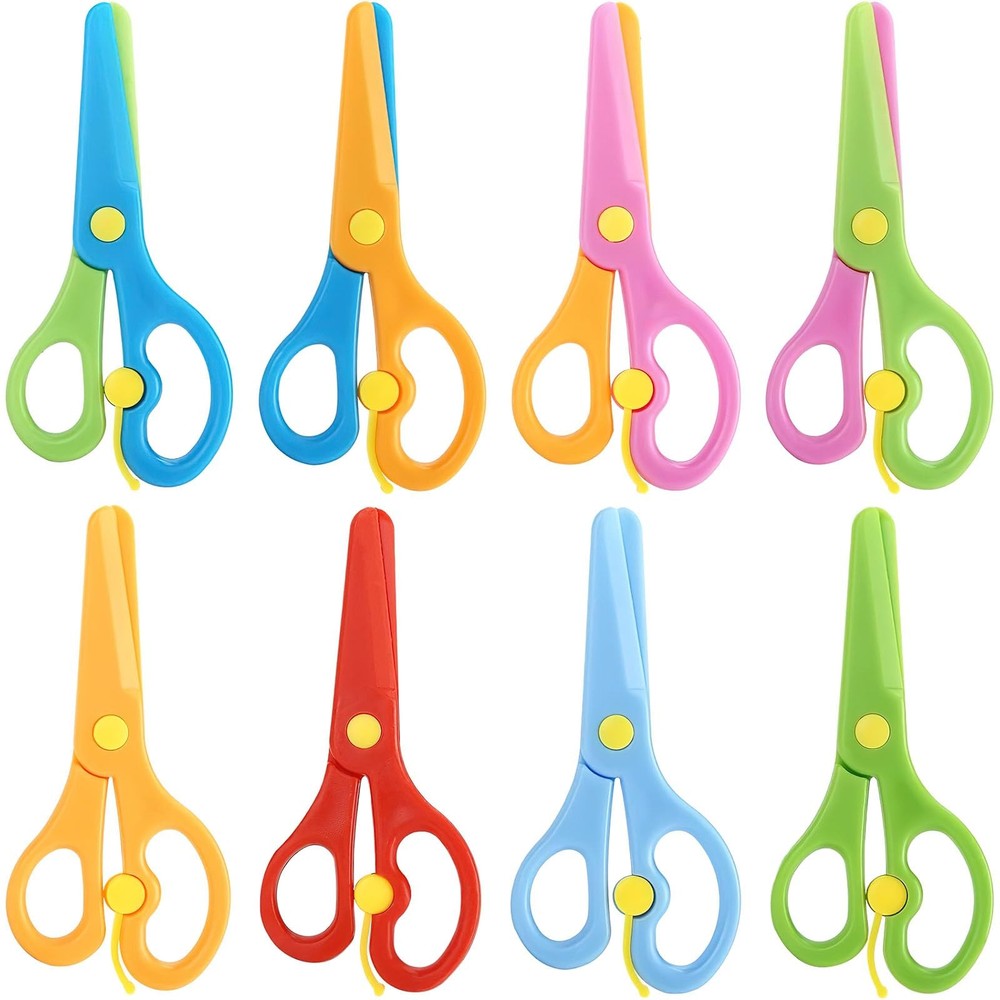 Scissors, 8PCS Blunt Tip Training Safety Scissors Stocking Stuffer for & Chil...