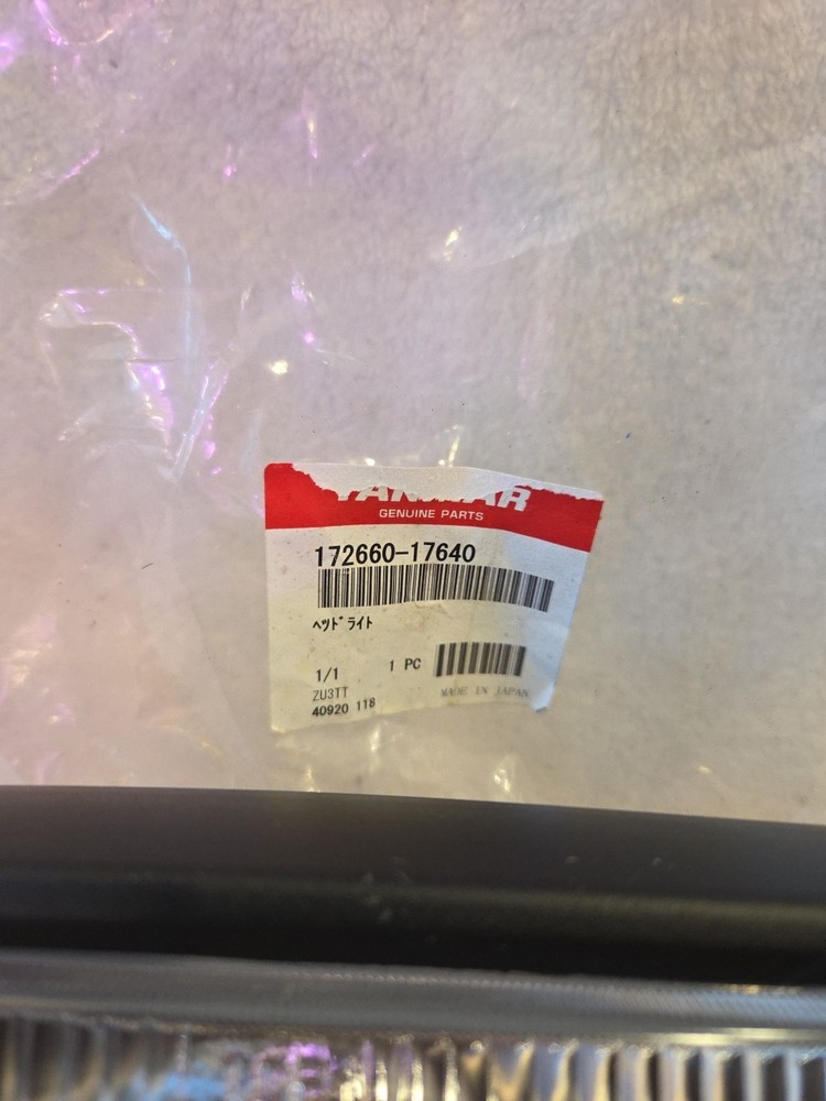 Yanmar 172660-17640, Work Light, NEW