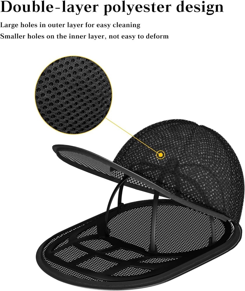 Hat Washer for Baseball Caps Sturdy Cleaning Protector with Frame Cage Laundry