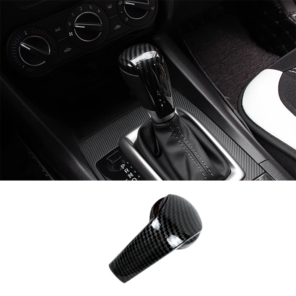 For Mazda CX-5 2017-2023 ABS Carbon Fiber Central Console Gear Shift Knob Trim