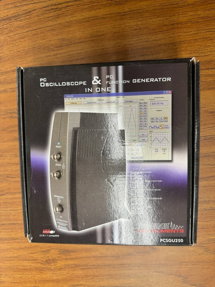 Velleman PCSGU250 USB-Based PC Oscilloscope & Function Generator