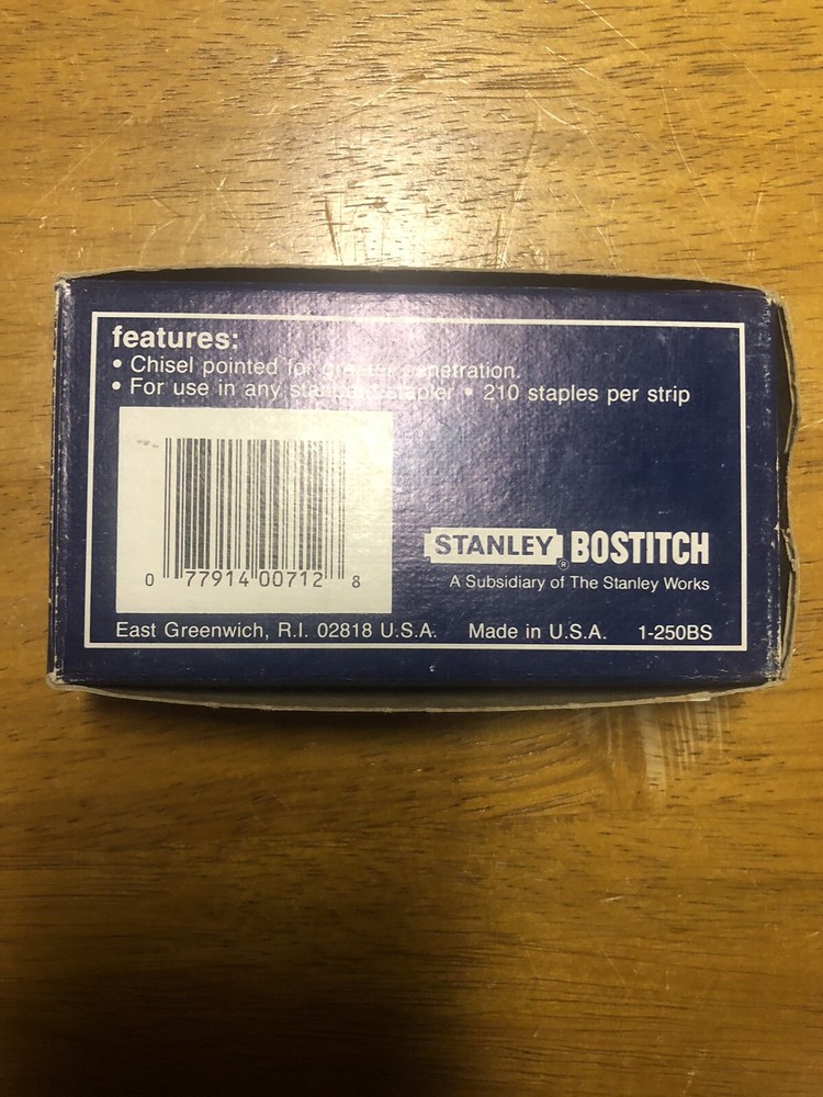 VINTAGE BOSTICH CHISEL POINT 5000 STANDARD STAPLES - Full BOX