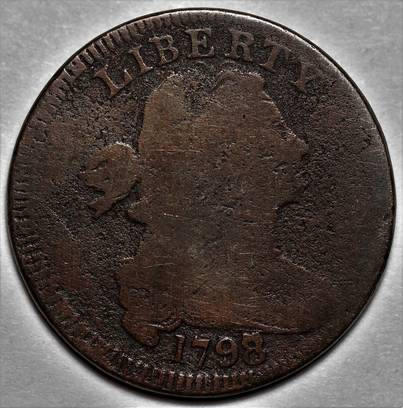 1798/7 Draped Bust Large Cent - US 1c Copper Coin