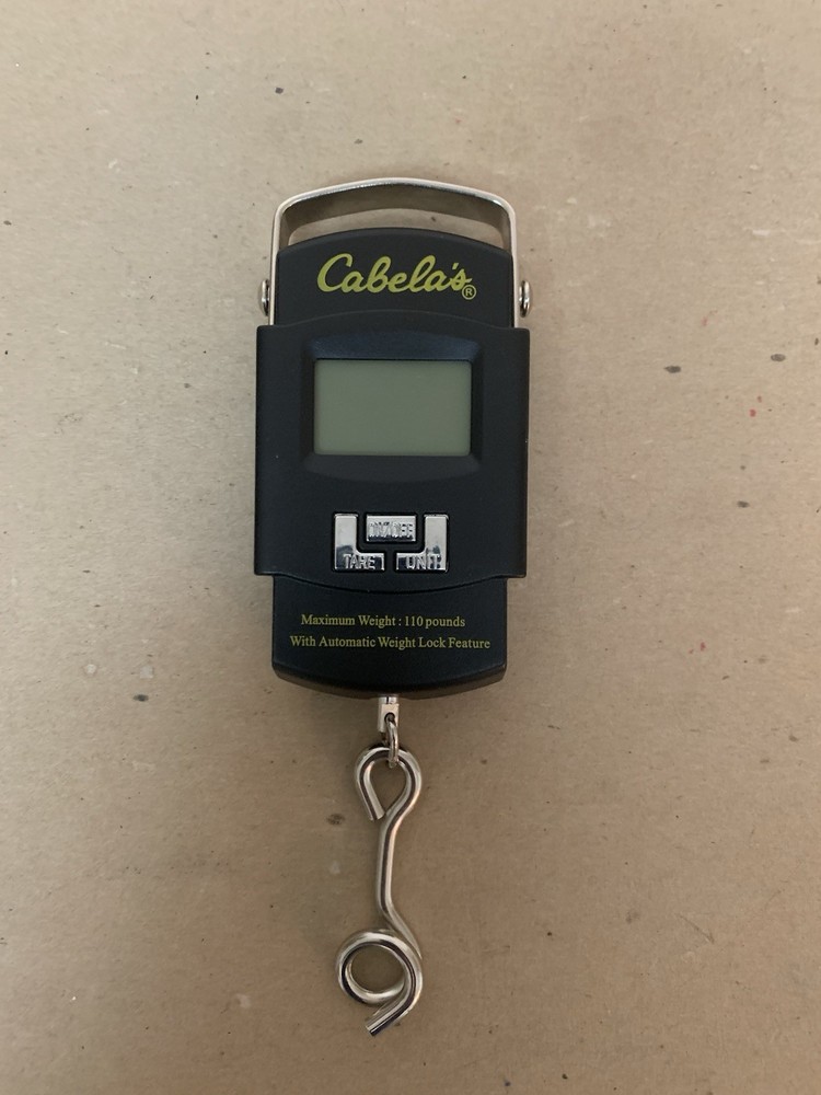 CABELA'S BOW HANGING SCALE DIGITAL LCD SCREEN 110LB MAX ARCHERY GAME