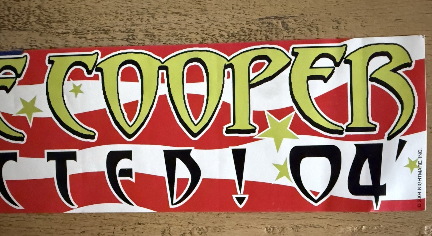 Alice Cooper Elected 04 Sticker