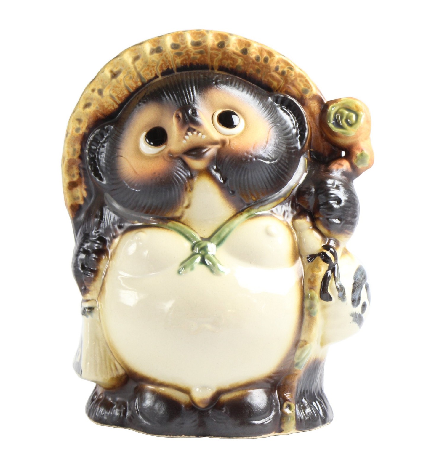 Shigaraki Ware Lucky Tanuki No. 9 Ceramic Raccoon Figurine