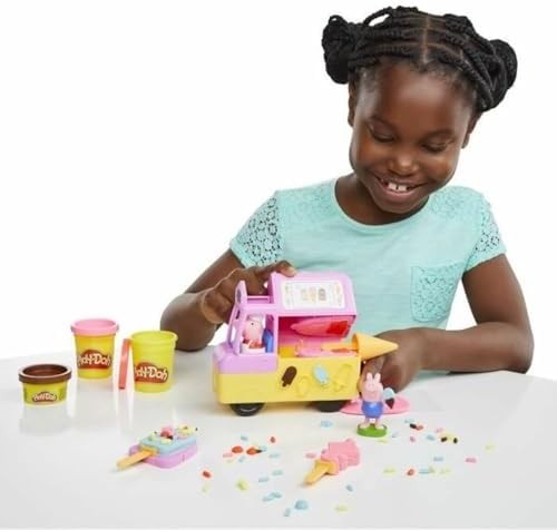 PlayDoh Ice Cream Playset Truck Peppa George Figures Modeling Compound