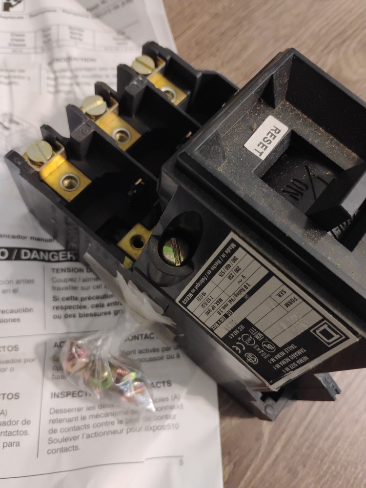 Square D Manuel Starter 600 V