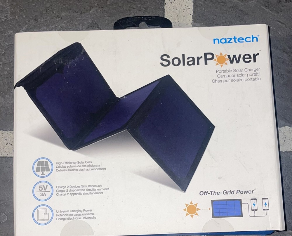 Naztech Portable Solar Panel Universal Charging Power Off Grid Power