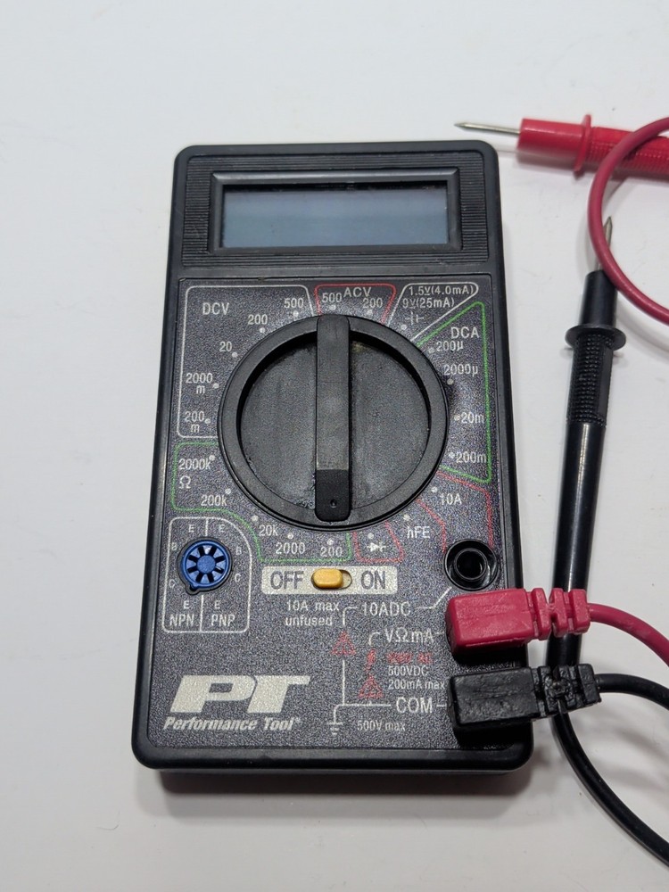 ✨WORKS✨ PT Performance Tool Digital Multi-Meter DCV, DCA