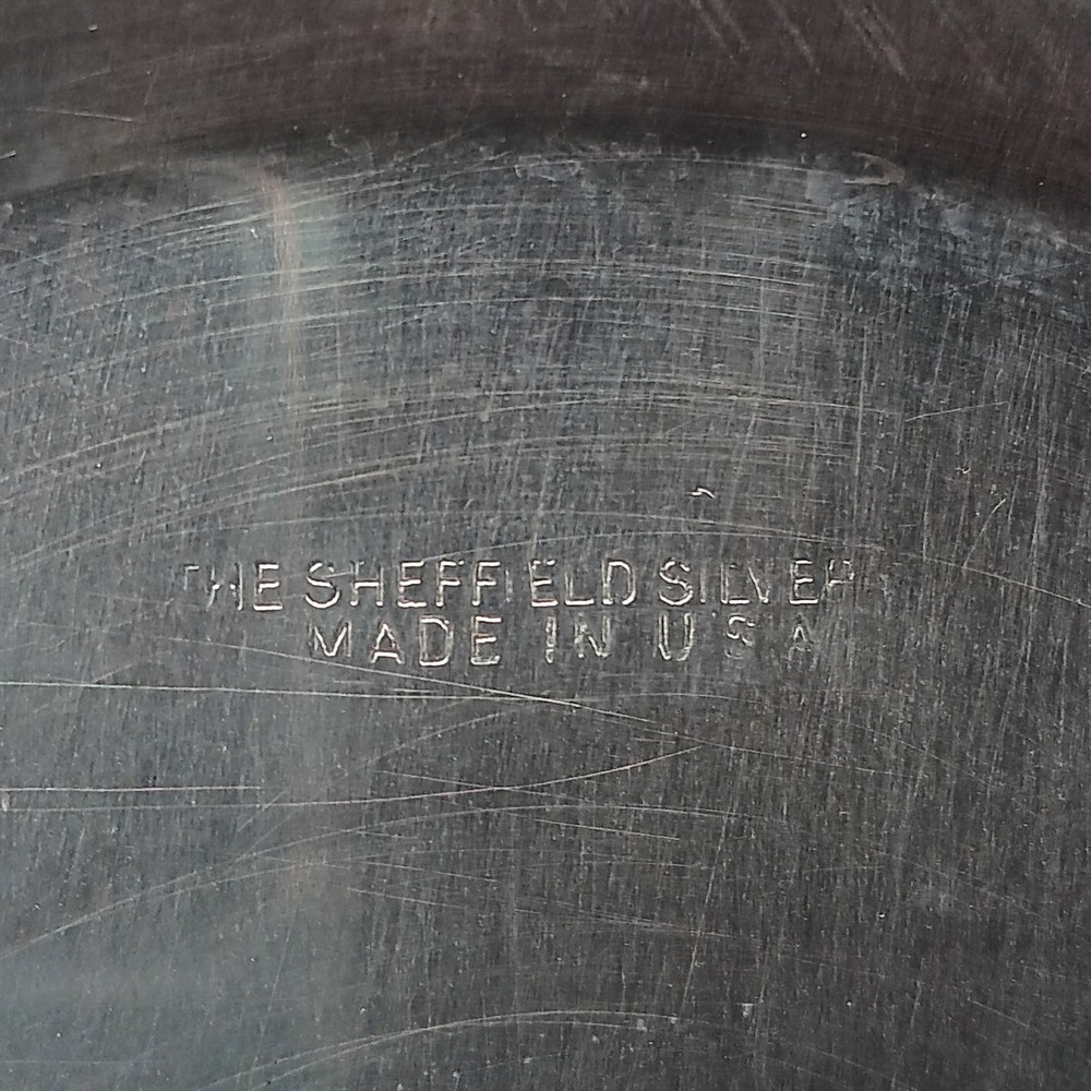 Vtg Sheffield Silverplate Covered Serving Dish 2 Qt Pyrex Glass Casserole MCM