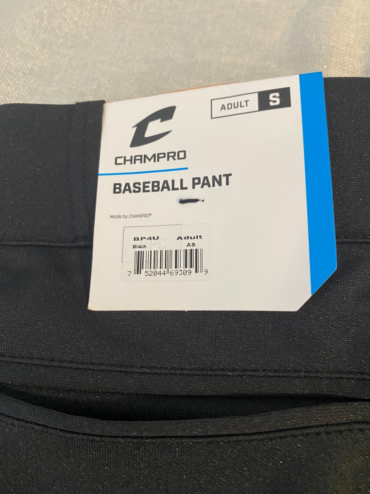 Champro Adult Baseball Pants Open Bottom Size S Black
