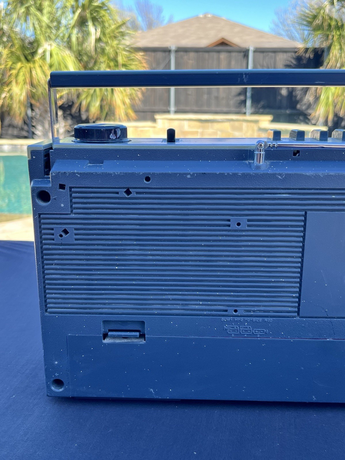 VINTAGE 1980’s Sanyo M-W1 AM/ FM Dual Band Stereo Cassette Radio Boombox Works