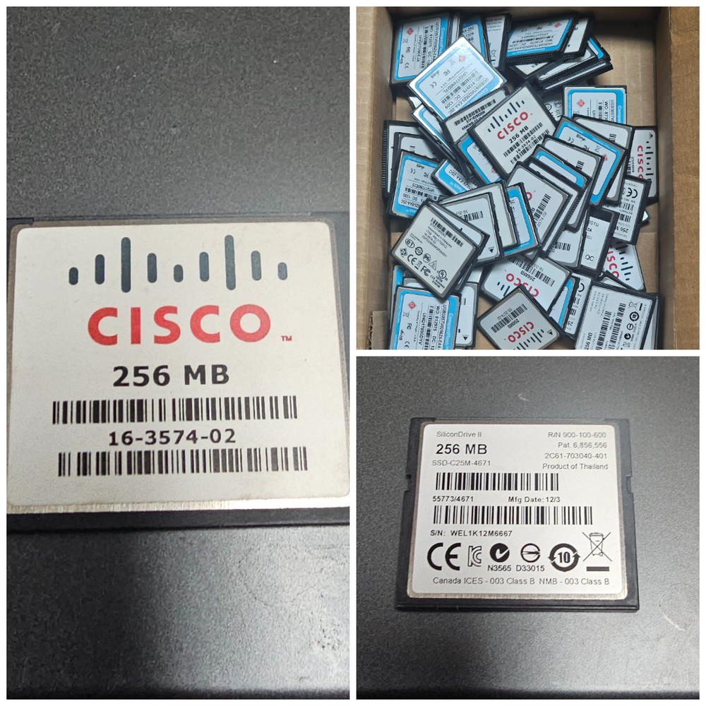 70x Lot - Clean Pulls - CISCO COMPACT FLASH  16-3574-02 256MB