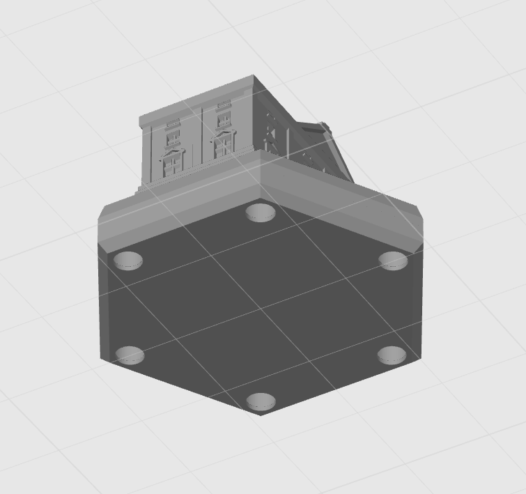 Mayor's Office Clock Tower (single hex)- Tabletop Wargame Terrain Battletech